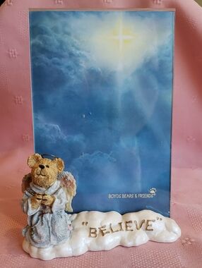 Boyds Bears Photo Frame "Faith - Believe in Miracles" - Angel Bear 'Believe'